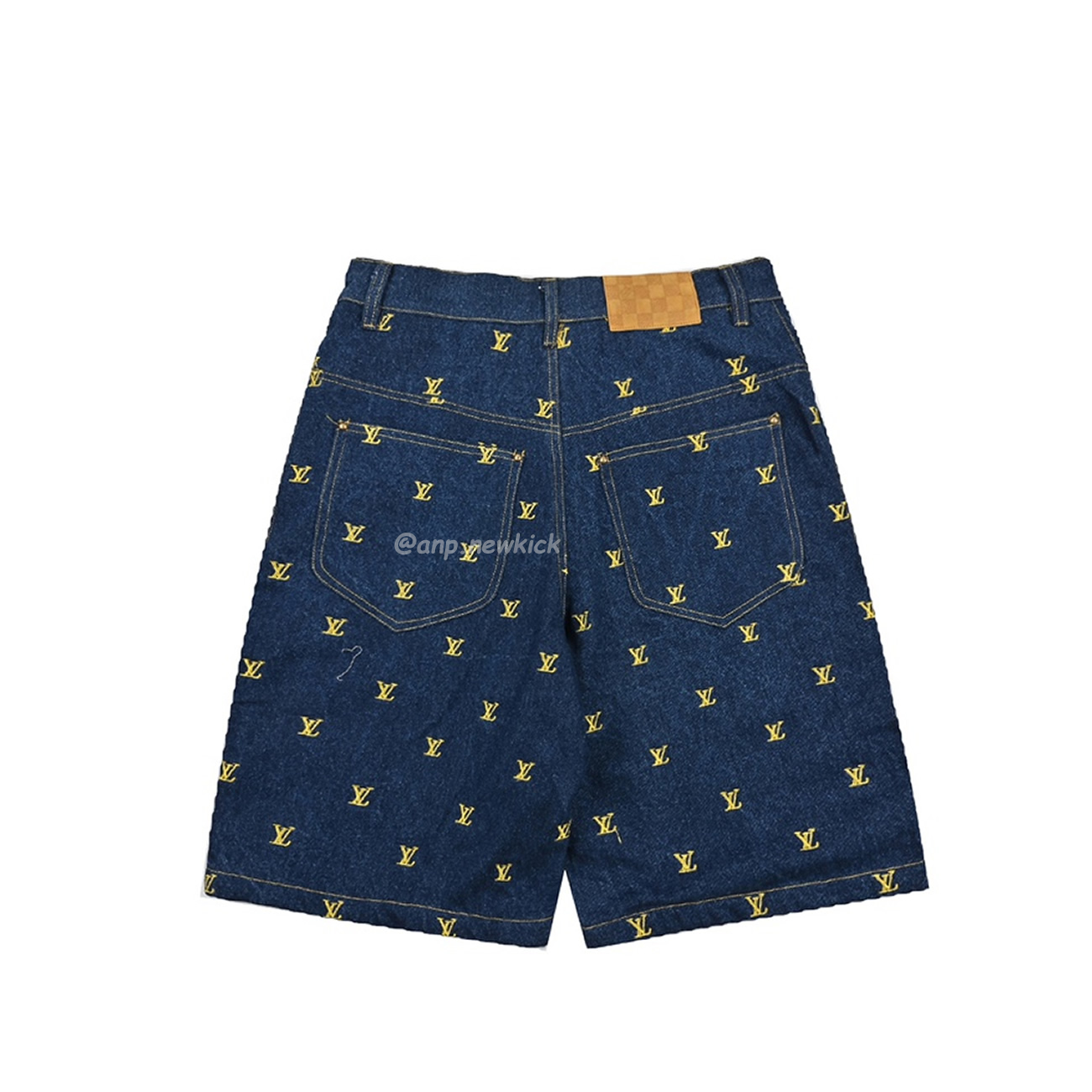 Louis Vuitton Embroidered Logo Denim Shorts (2) - newkick.vip